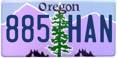 OR license plate 885HAN