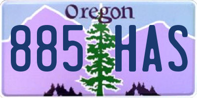 OR license plate 885HAS