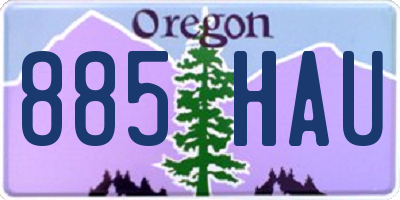 OR license plate 885HAU