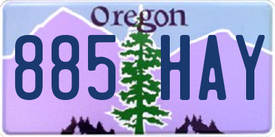 OR license plate 885HAY