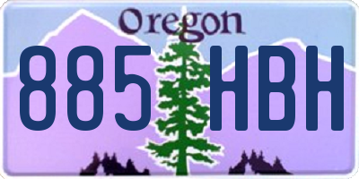 OR license plate 885HBH