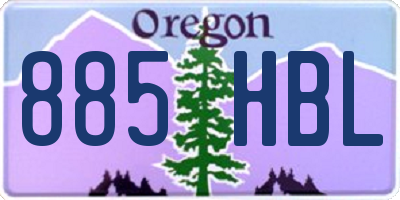 OR license plate 885HBL