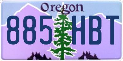 OR license plate 885HBT