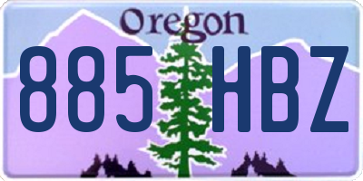 OR license plate 885HBZ
