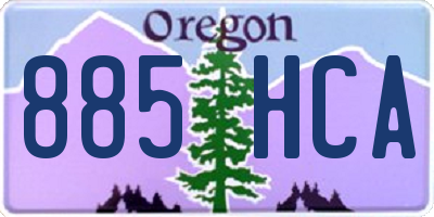 OR license plate 885HCA
