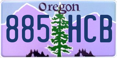 OR license plate 885HCB