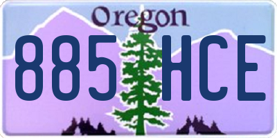 OR license plate 885HCE