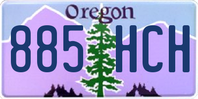 OR license plate 885HCH