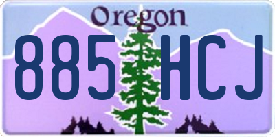 OR license plate 885HCJ