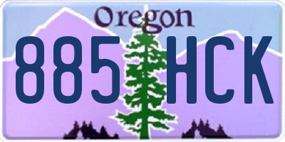 OR license plate 885HCK