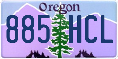 OR license plate 885HCL