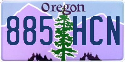 OR license plate 885HCN