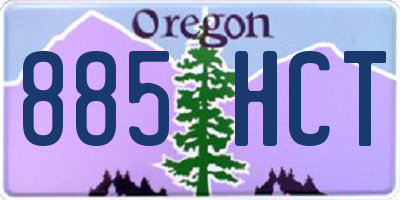 OR license plate 885HCT