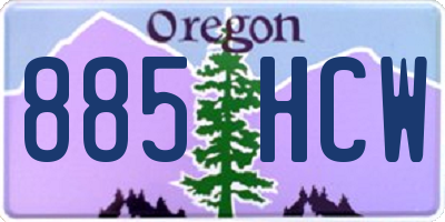 OR license plate 885HCW