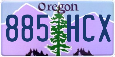 OR license plate 885HCX
