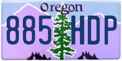 OR license plate 885HDP