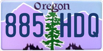 OR license plate 885HDQ
