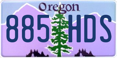 OR license plate 885HDS