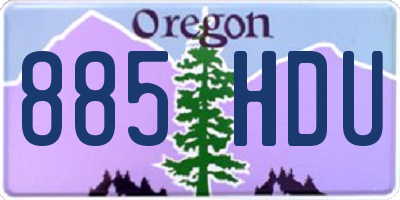 OR license plate 885HDU