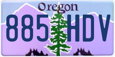 OR license plate 885HDV