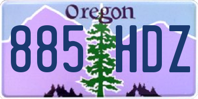 OR license plate 885HDZ