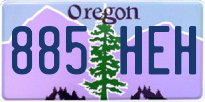 OR license plate 885HEH