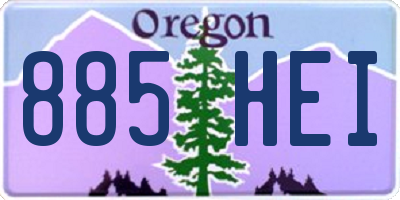 OR license plate 885HEI