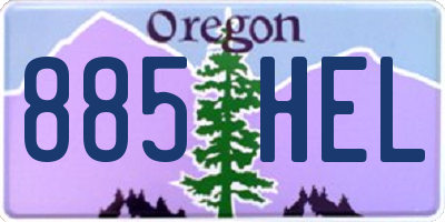 OR license plate 885HEL