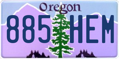 OR license plate 885HEM