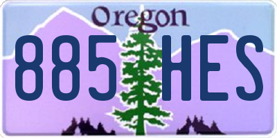 OR license plate 885HES