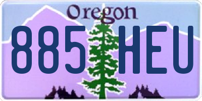 OR license plate 885HEU