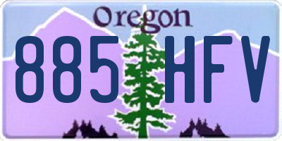 OR license plate 885HFV