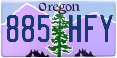 OR license plate 885HFY