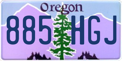 OR license plate 885HGJ