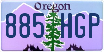 OR license plate 885HGP