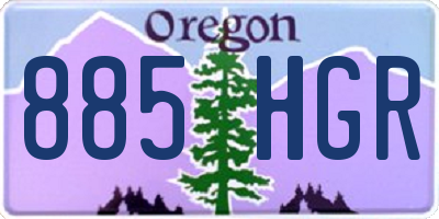 OR license plate 885HGR