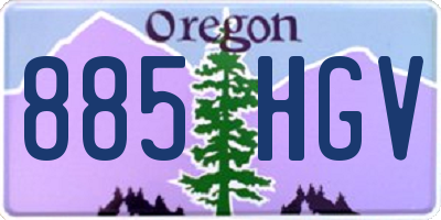 OR license plate 885HGV