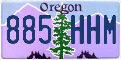 OR license plate 885HHM