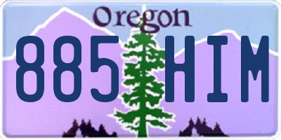 OR license plate 885HIM