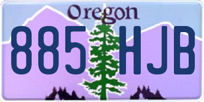 OR license plate 885HJB