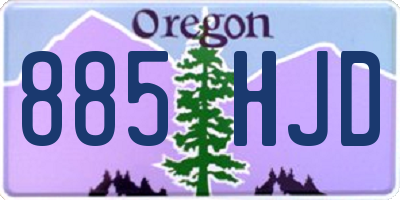 OR license plate 885HJD