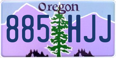 OR license plate 885HJJ