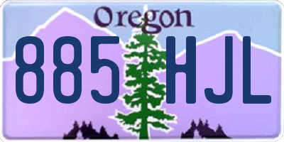 OR license plate 885HJL