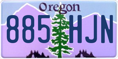 OR license plate 885HJN