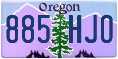 OR license plate 885HJO