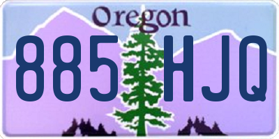 OR license plate 885HJQ