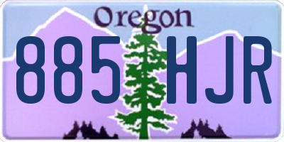 OR license plate 885HJR