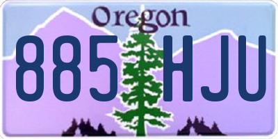 OR license plate 885HJU
