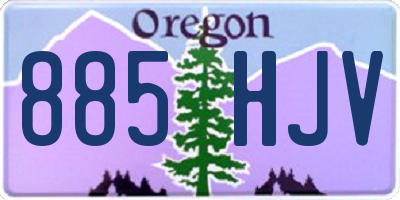 OR license plate 885HJV