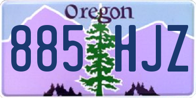 OR license plate 885HJZ
